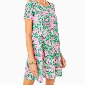Lilly Pulitzer Tropical Pink and Green Mini Dress